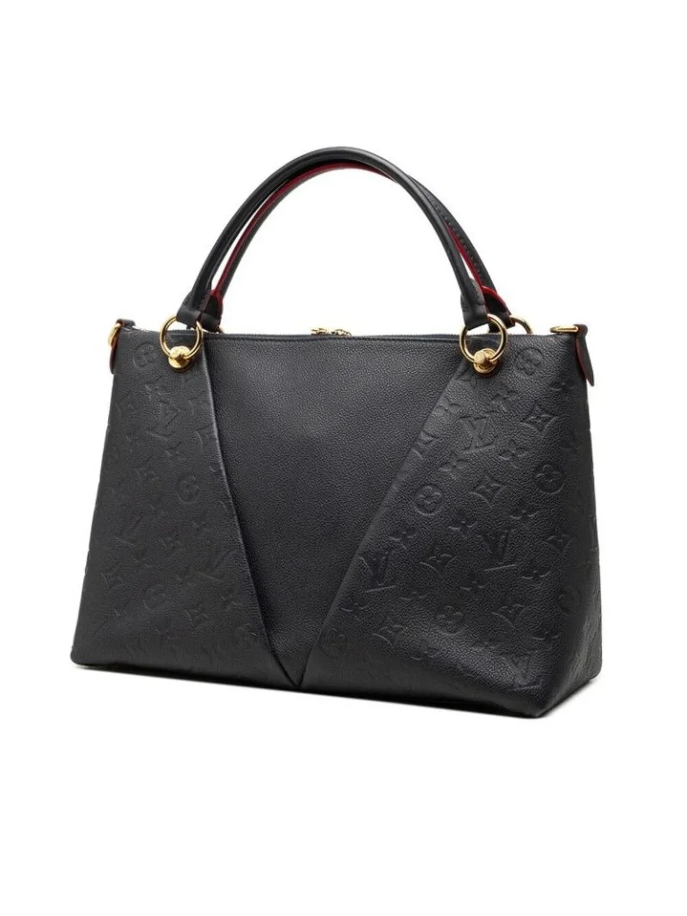 Louis Vuitton Monogram Empreinte Tote MM Shoulder Bag 2-Way Marie Nur Jeu Navy